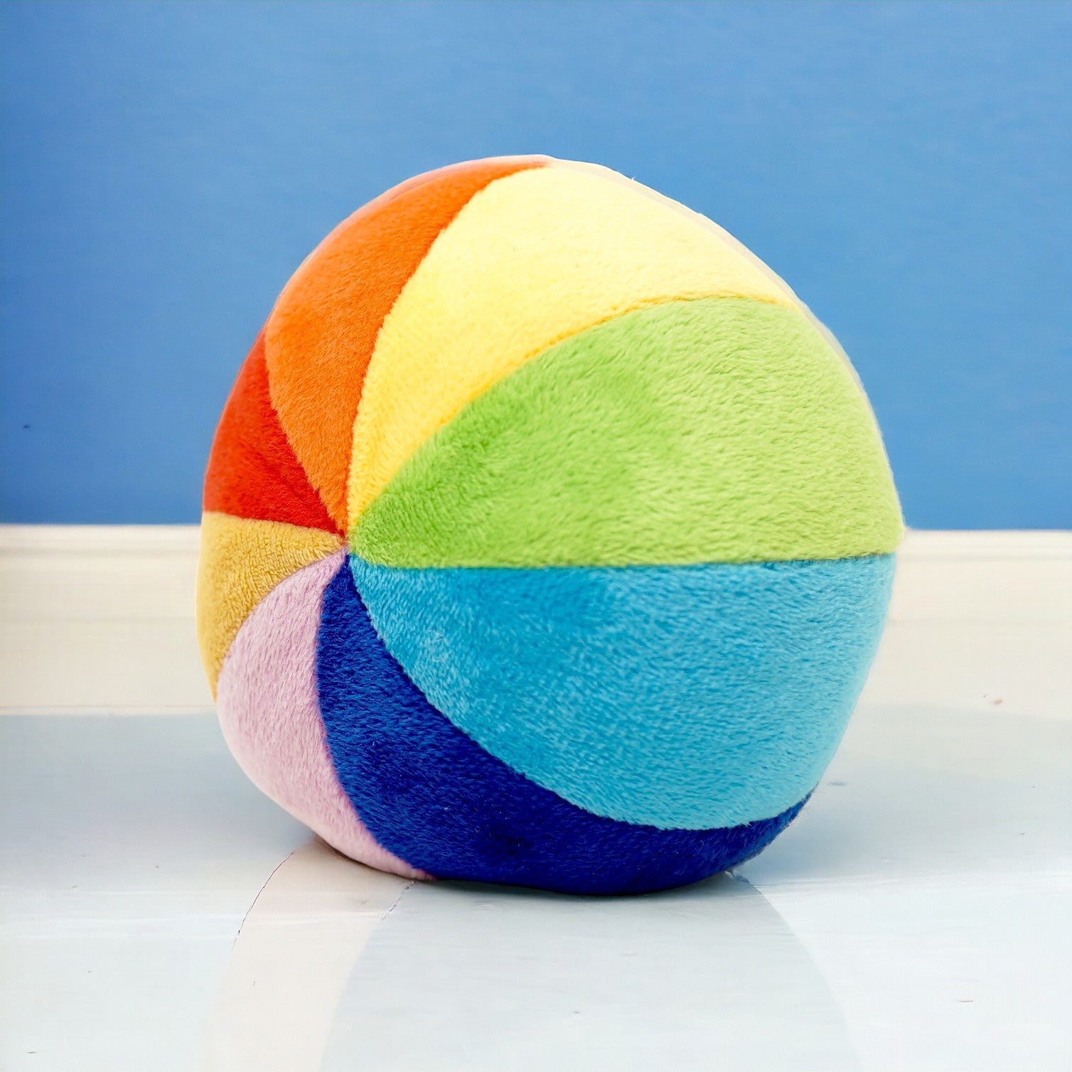 Rainbow Round Soft Ball: Plush Stuffed Soft Toys newborn rattle