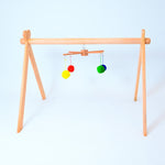 Spark wonder and development for your newborn girl with this adorable activity gym! Three charming mobiles filled with playful characters dance overhead, captivating tiny eyes and encouraging little hand reaches. The soft, padded play mat provides a cozy spot for tummy time and exploration, while the sturdy frame offers a sense of security. This complete play gym grows with your baby, transitioning from a cozy newborn haven to a fun play space for curious explorers.