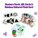 B4BRAIN MY FIRST FLASHCARDS FOR EARLY LEARNING AND EDUCATION-RAINBOW COLORED FLASH CARDS ,NEWBORN FLASHCARDS & ADL CARDS