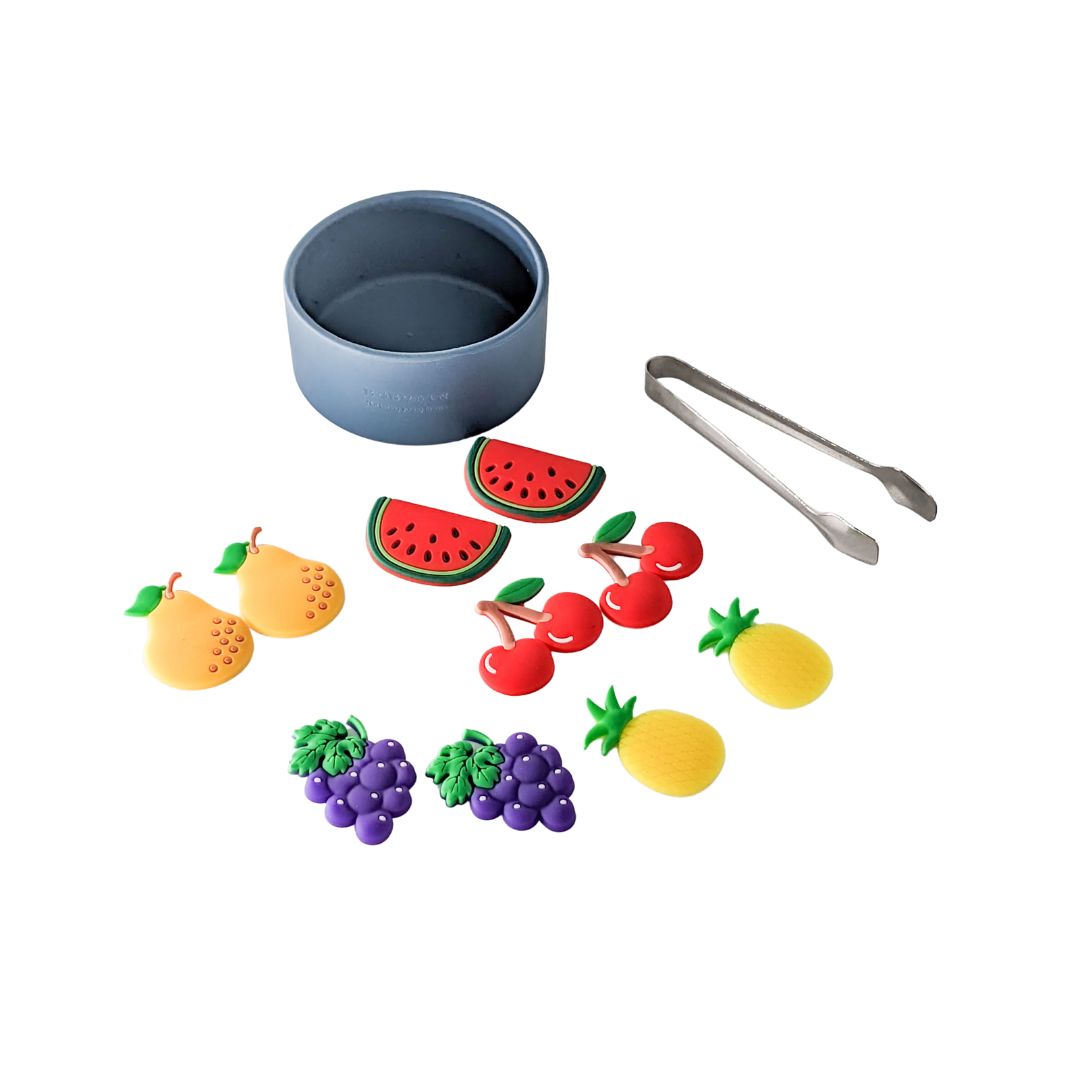 Silicon Jar and Fruits Set