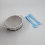 6 Month + Feeding Set Silicone Bowl And Giraffe Silicon Spoon With A Silicon Bib | Silicone Feeding Set - B4brain