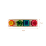 Wooden Shape sorting & stacking puzzle 1-2 year - B4brain
