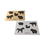 Wooden Animals puzzles 1-2 years - B4brain