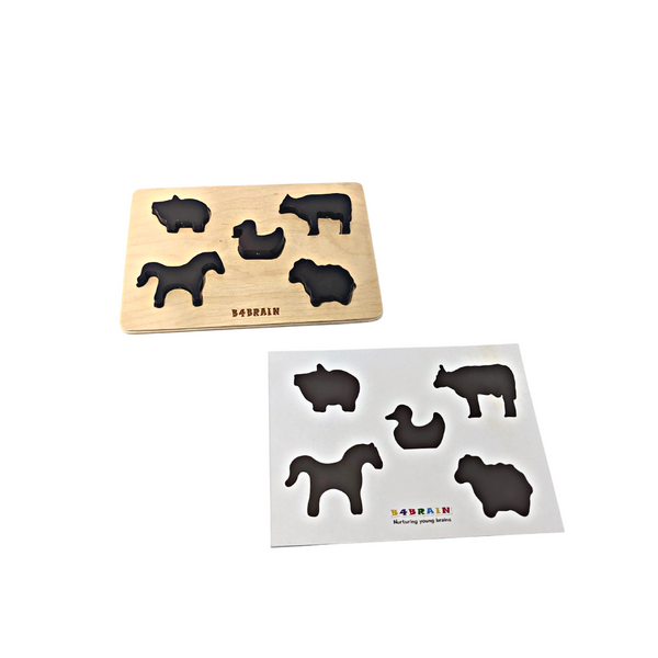 Wooden Animals puzzles for babies 1-2 years for brain development designed by Experts