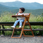 Wooden High Chair for Baby Toddler, Foldable, Luxurious Teak Wood Feeding chair