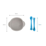 Silicone Suction Bowl and Silicon Giraffe Spoon For Baby - B4brain