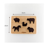 Wooden Animals puzzles 1-2 years - B4brain