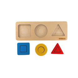 Wooden Shape Puzzle (level-2) For babies 0-2 year for brain development designed by Experts
