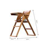 Wooden High Chair for Baby Toddler, Foldable, Luxurious Teak Wood Feeding chair - B4brain
