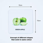 Green flash cards and Identical flash cards For babies 0-1 year for brain development designed by Experts - B4brain