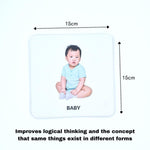 Green flash cards and Identical flash cards For babies 0-1 year for brain development designed by Experts - B4brain