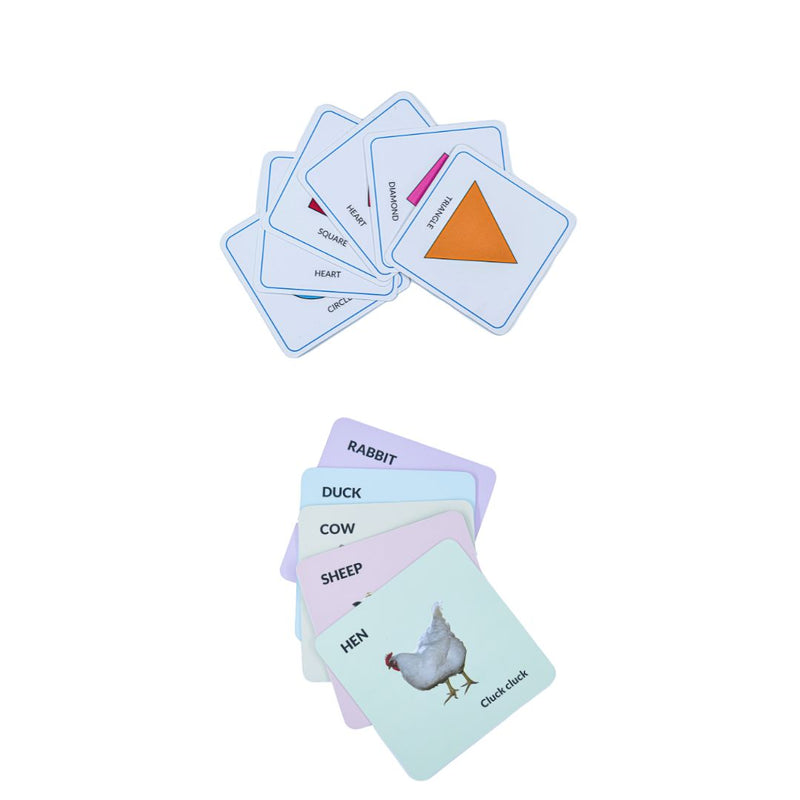 Shape Cards And Pet Animal Cards For babies 0-1 year for brain development designed by Experts
