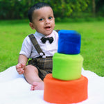Fine motor skills toy and spatial relationship toy - Unleash the potential of toys for kids with our expert-designed baby stacker. Stacking toys, baby development toys, and sensory stacking toys all in one educational cloth stacker