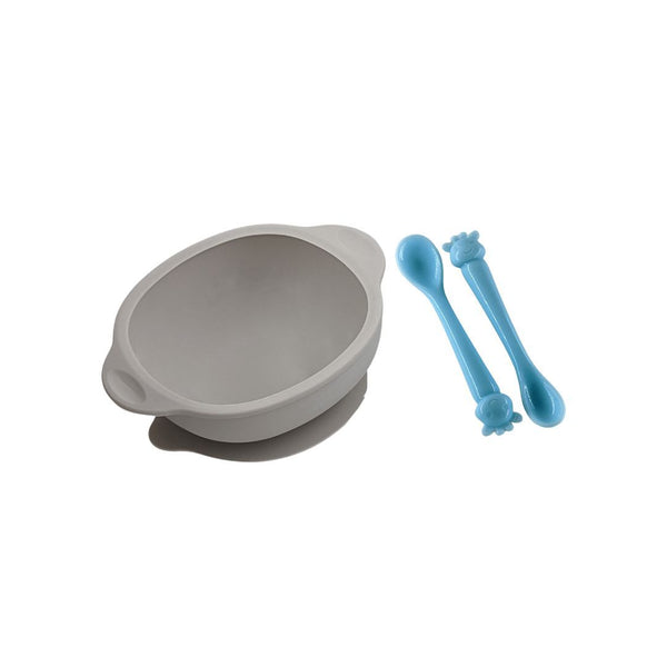 Silicone Suction Bowl and Silicon Giraffe Spoon For Baby