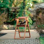 Wooden High Chair for Baby Toddler, Foldable, Luxurious Teak Wood Feeding chair